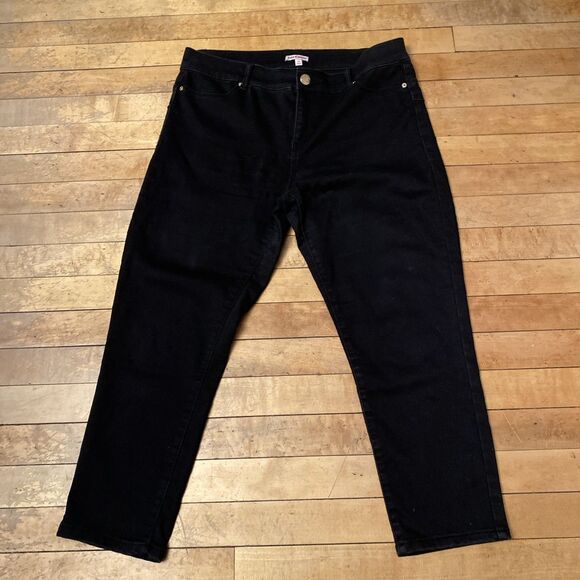 Juicy Couture Jeggings Women’s Size 12 Black Stretch Mid Rise Cropped - Picture 1 of 9